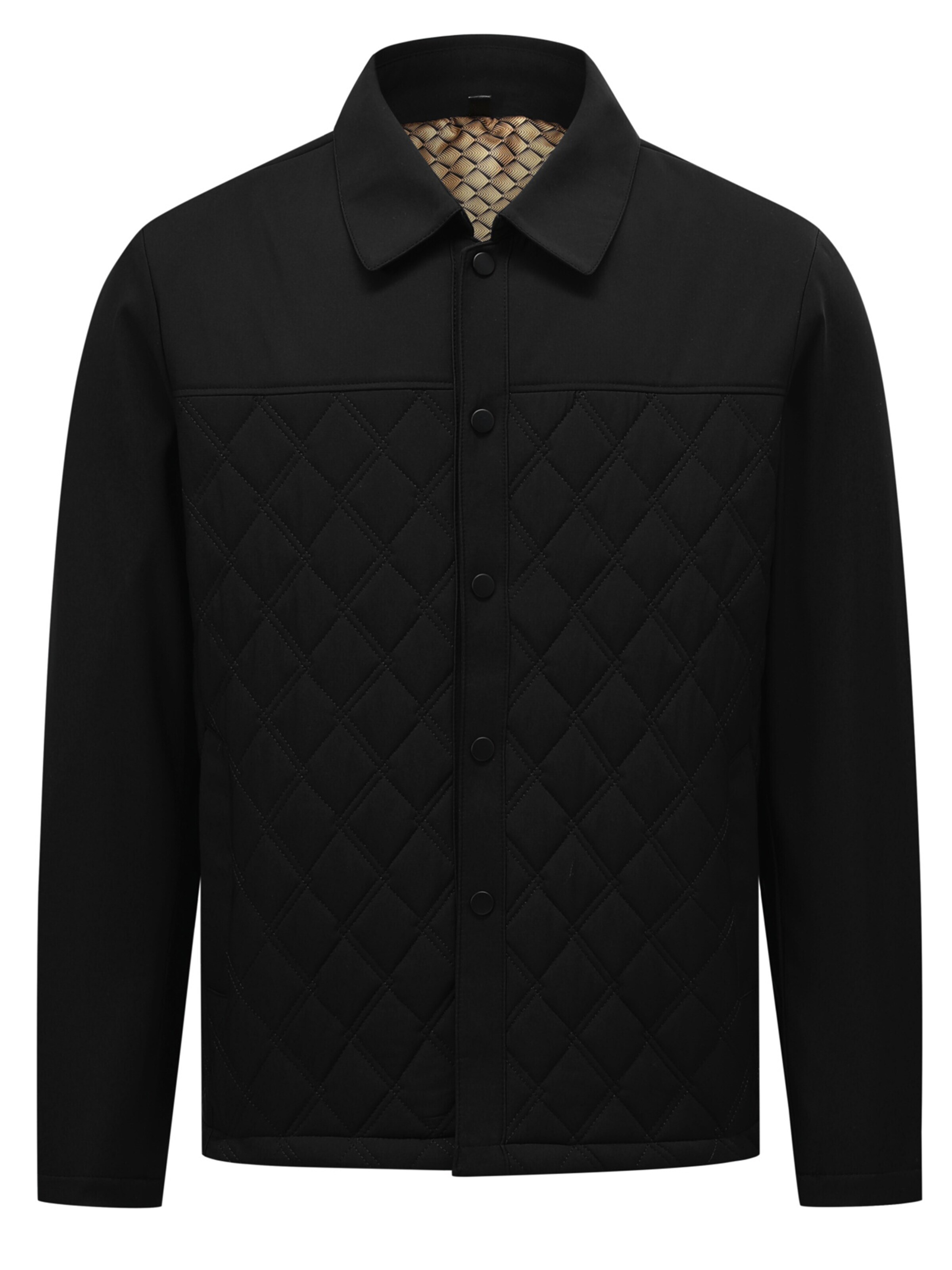 ALLTHEMEN Winter jacket 'Rautenstich' in Black