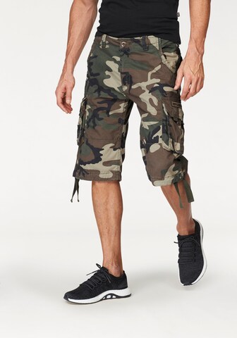 ALPHA INDUSTRIES Regular Cargo Pants 'Jet' in Green: front