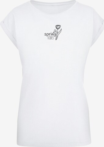 Maglietta 'Spring - Vibes' di Merchcode in bianco: frontale
