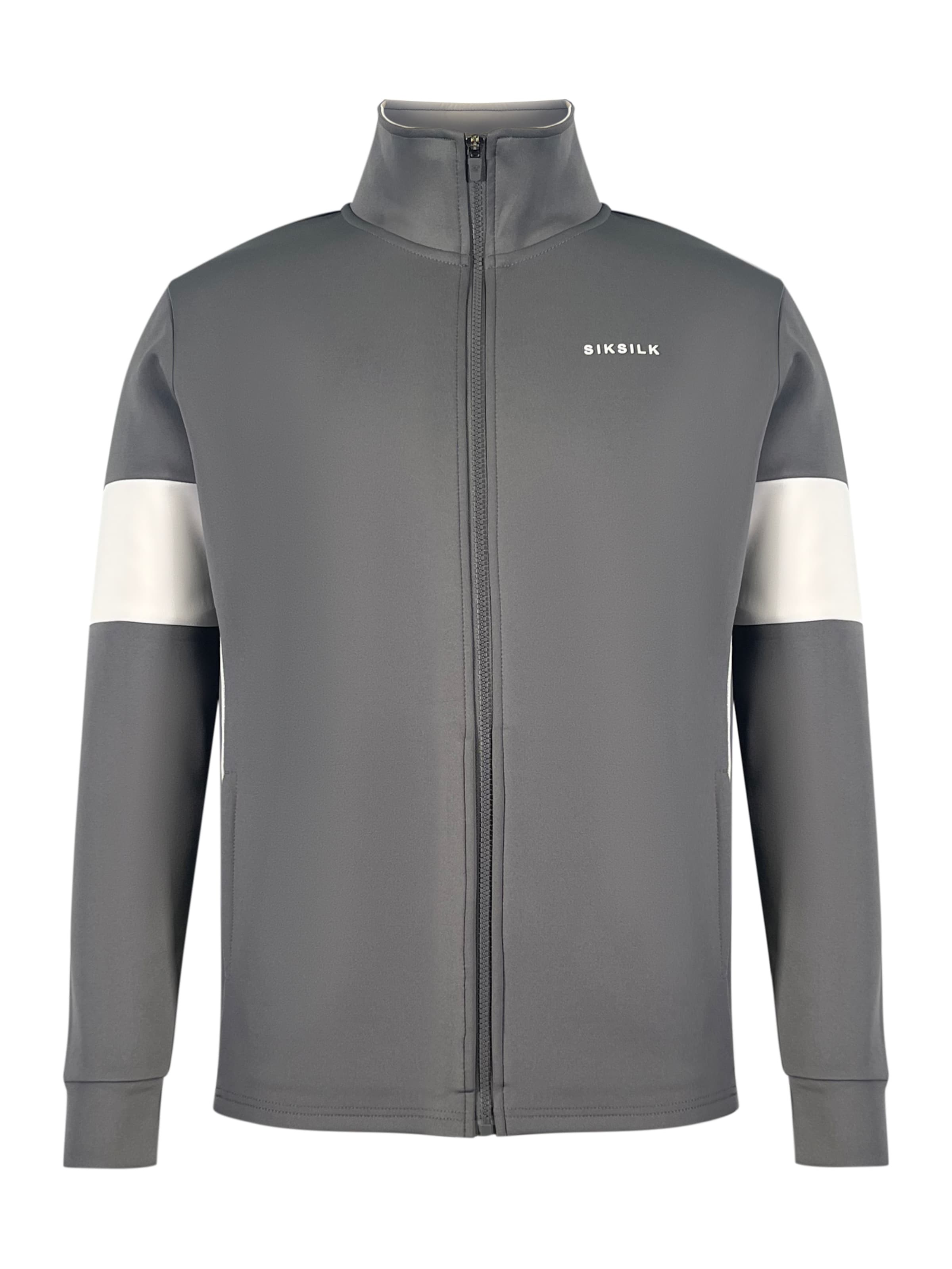 SikSilk Sweatvest in Grijs: voorkant