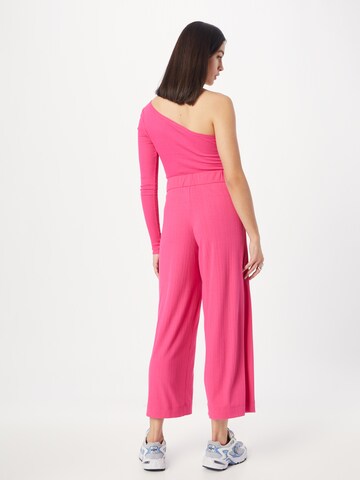 Monki Szeroka nogawka Spodnie w kolorze różowy