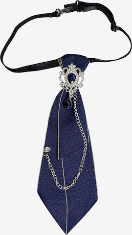 Magicshe Tie 'College-Stil Krawatte mit Metallkette' in Blue: front