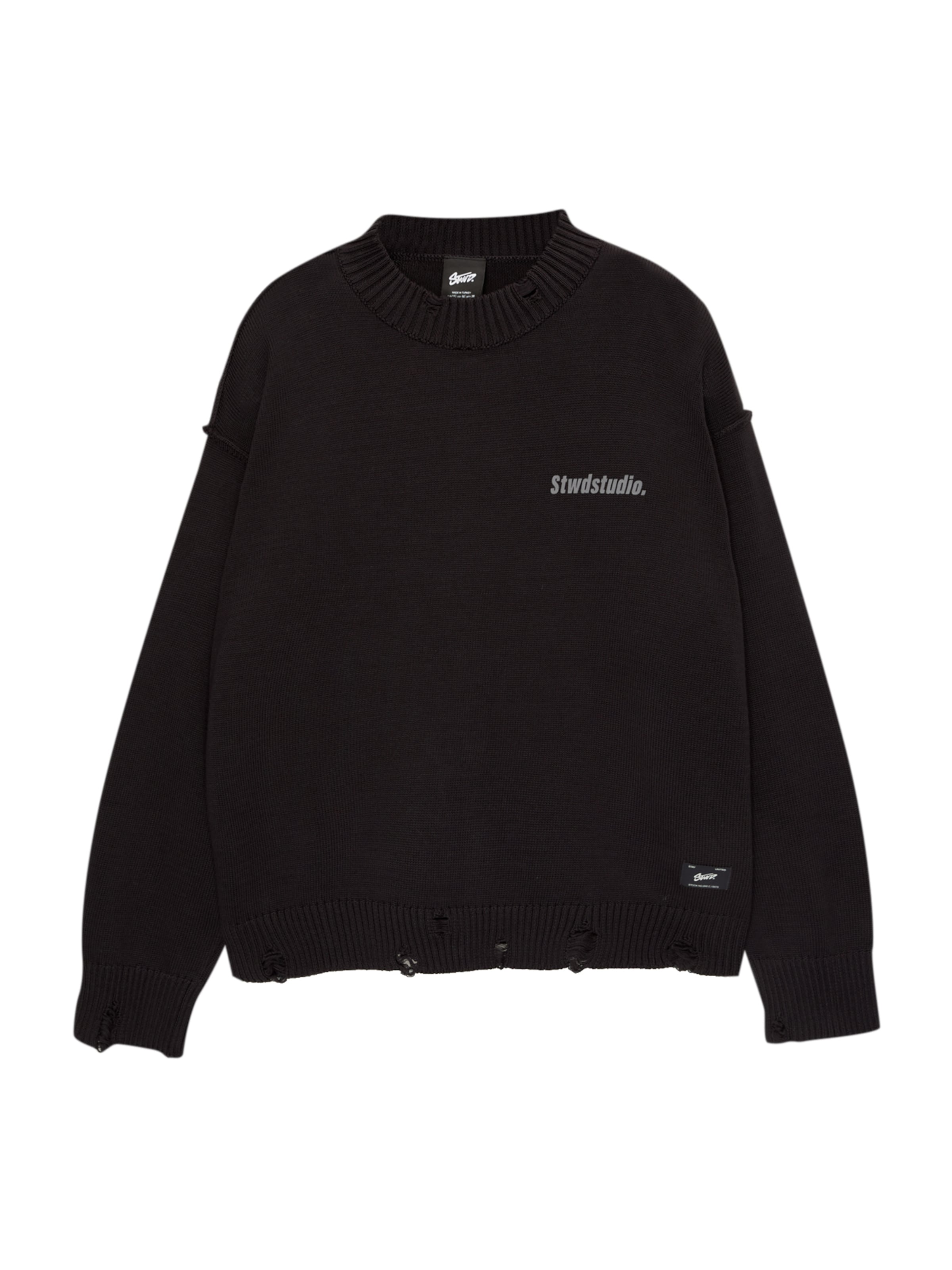 Pull&Bear Neulepaita värissä musta: etupuoli