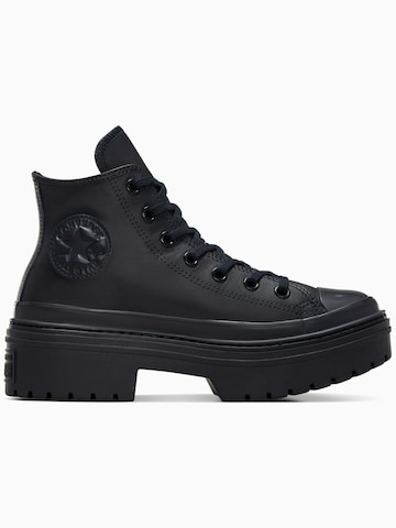 CONVERSE Sportschoen 'Converse Chuck Taylor All Star Lugged Heel Leather Platform' in Zwart
