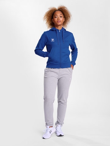 Hummel Athletic Zip-Up Hoodie in Blue