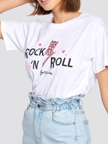 FRESHLIONS Shirts 'RocknRoll' i hvid