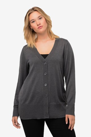 Ulla Popken Knit Cardigan in Grey: front