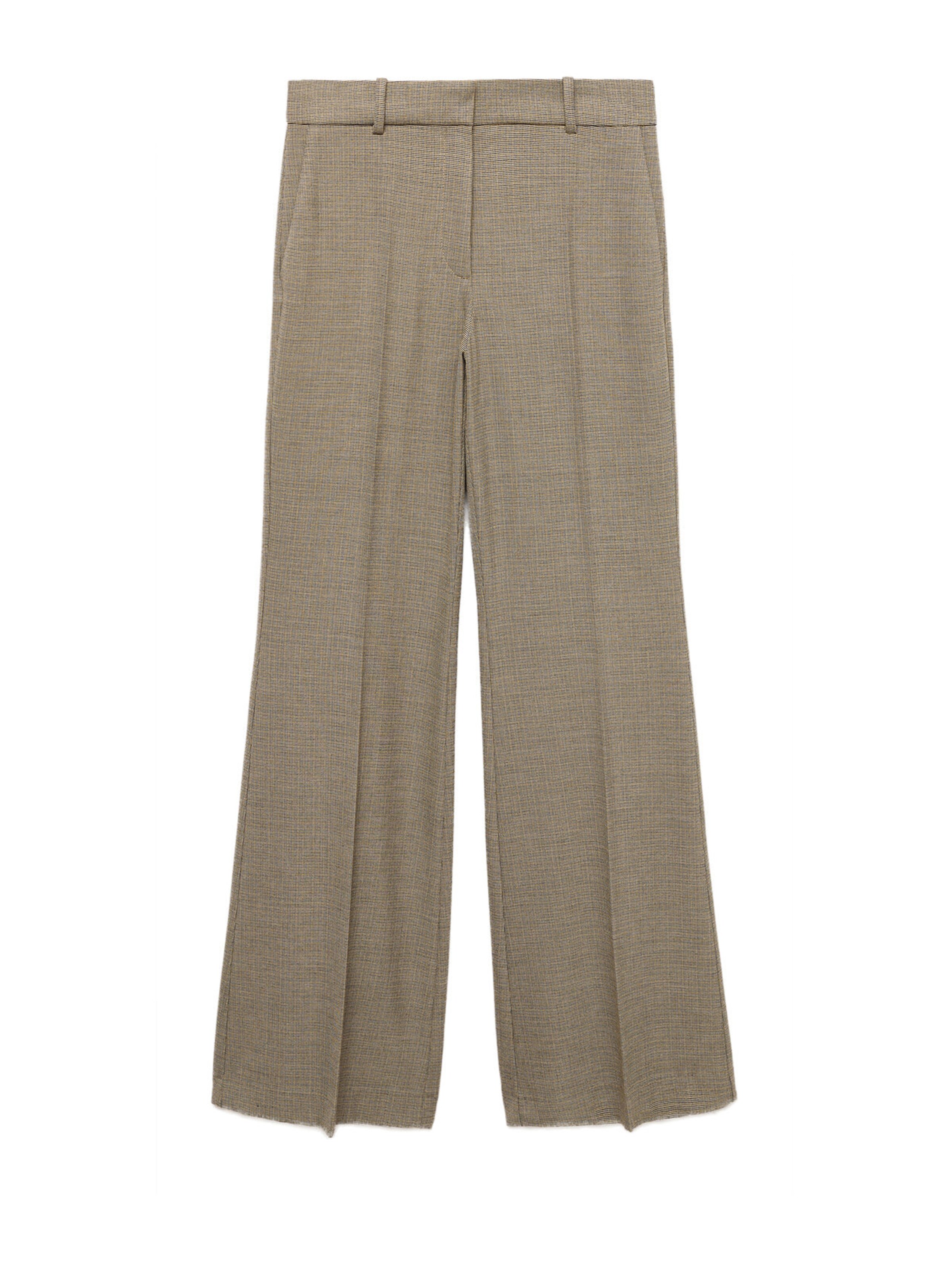 MANGO Flared Ráncos nadrág 'Liam' - zöld: elől