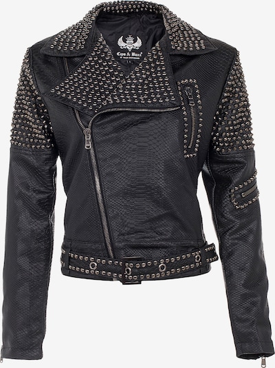 CIPO & BAXX Lederjacke in schwarz, Produktansicht