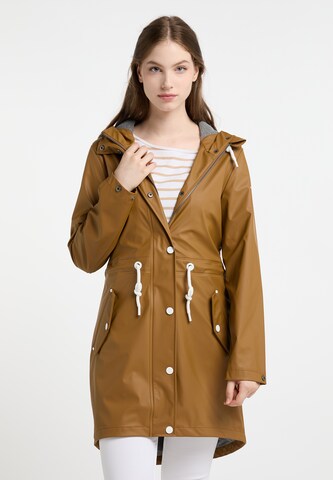 DreiMaster Maritim Raincoat in Brown: front