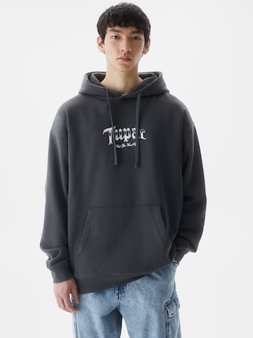 Sweat-shirt Pull&Bear en gris : devant