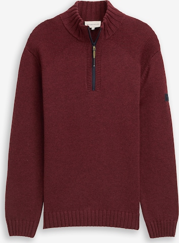 Pull-over TOM TAILOR en rouge : devant
