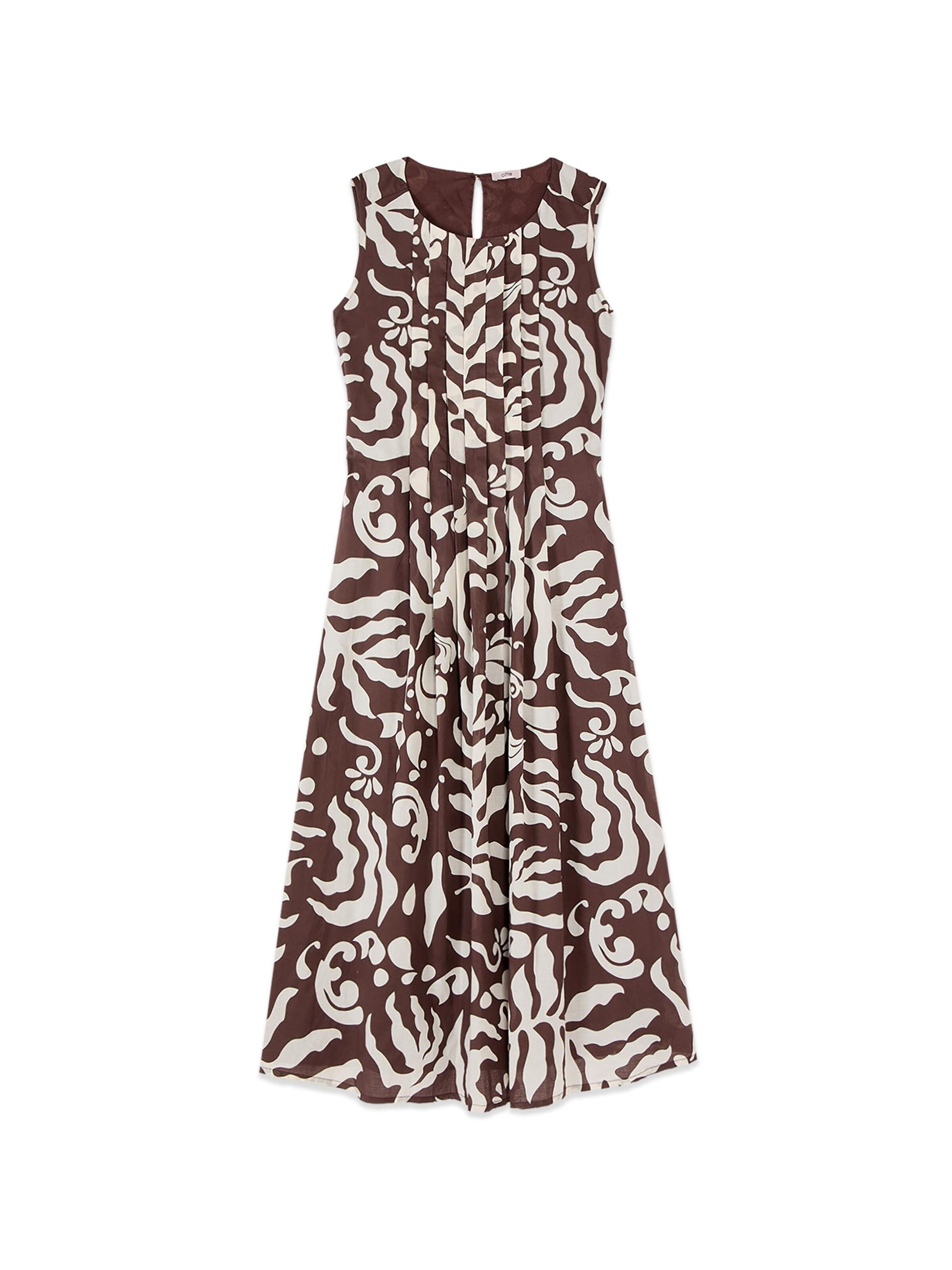Robe oltre en marron : devant