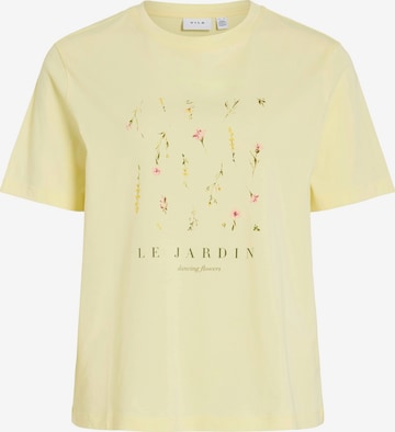 Tricou 'VISYBIL GARDEN' de la VILA pe galben: față