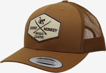 Surf Monkey Sportcap in Braun: Vorderseite