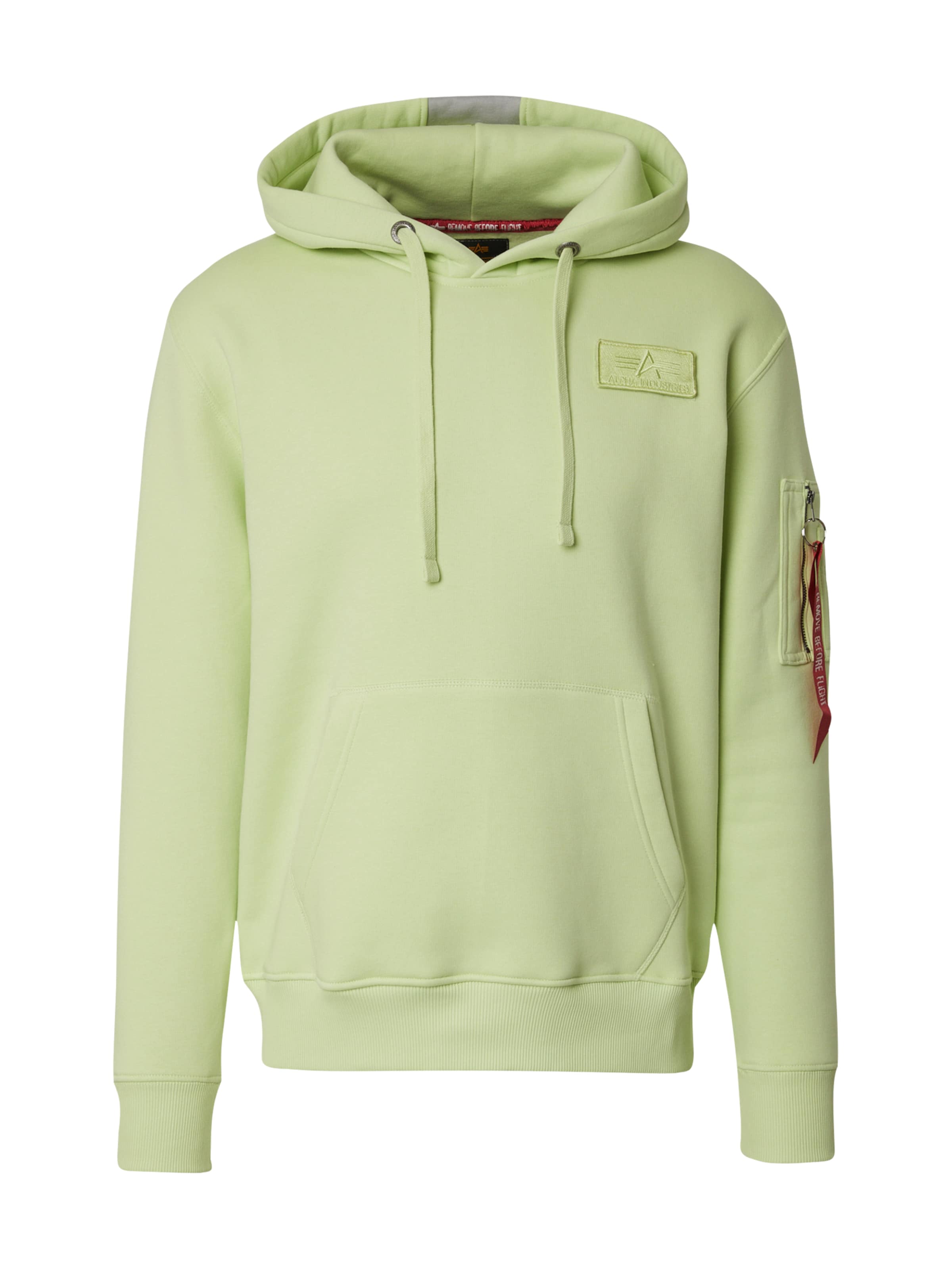 ALPHA INDUSTRIES Sweatshirt in Yellow: front