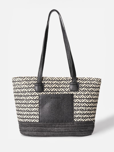 KOROSHI Shopper i One Size i creme / sort, Produktvisning