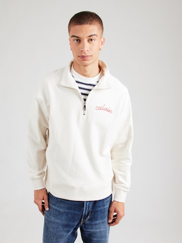Calvin Klein Jeans Μπλούζα φούτερ σε λευκό: μπροστά
