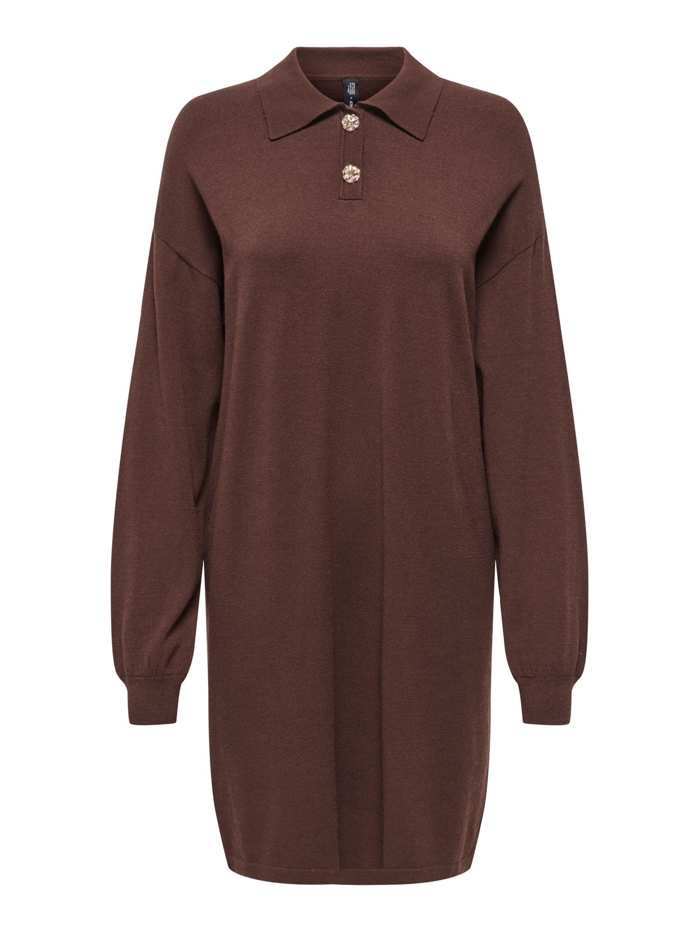 Robes en maille 'FIONA' ONLY en marron : devant