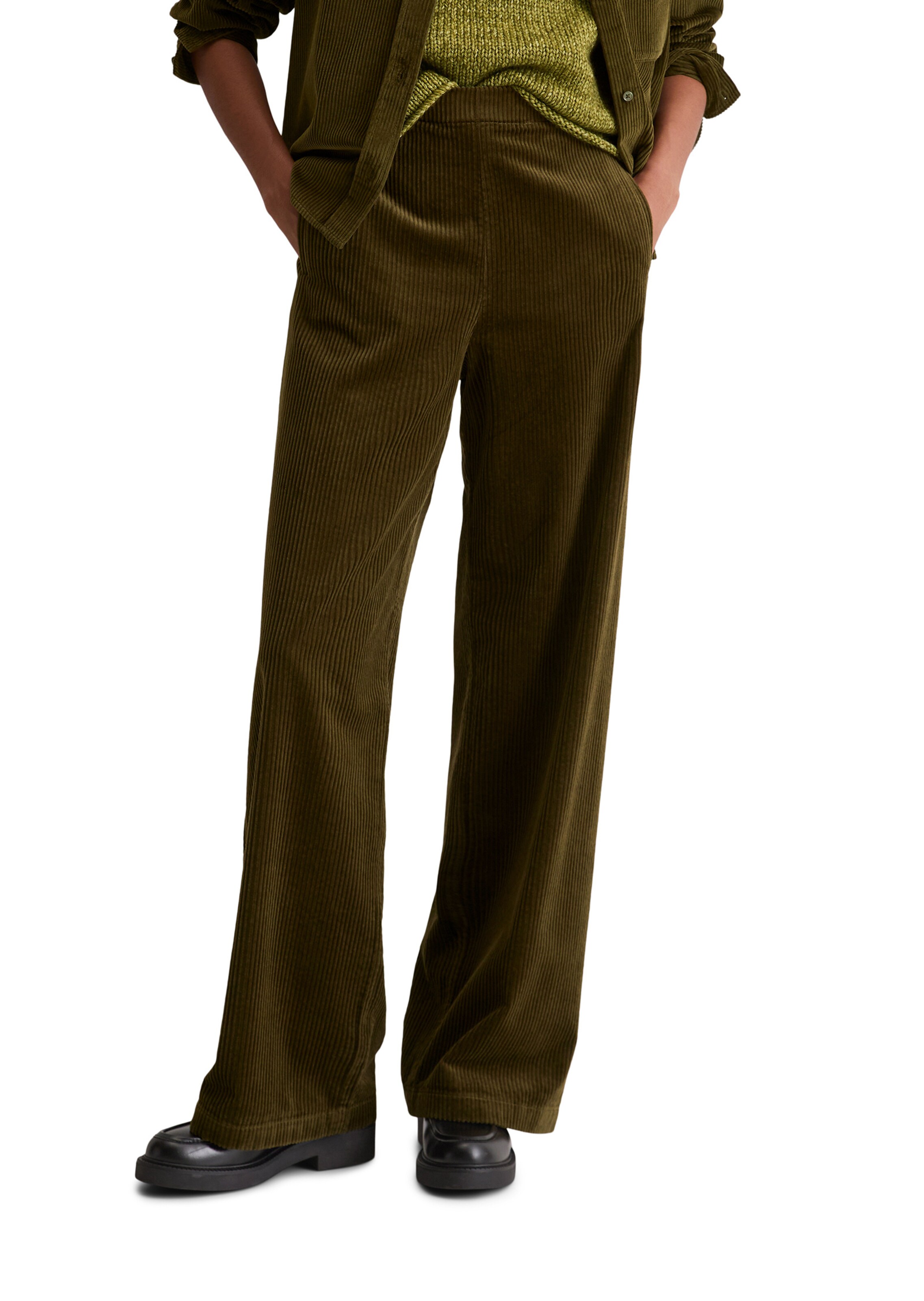 Marc O'Polo Широкий Штаны в Зеленый: спереди