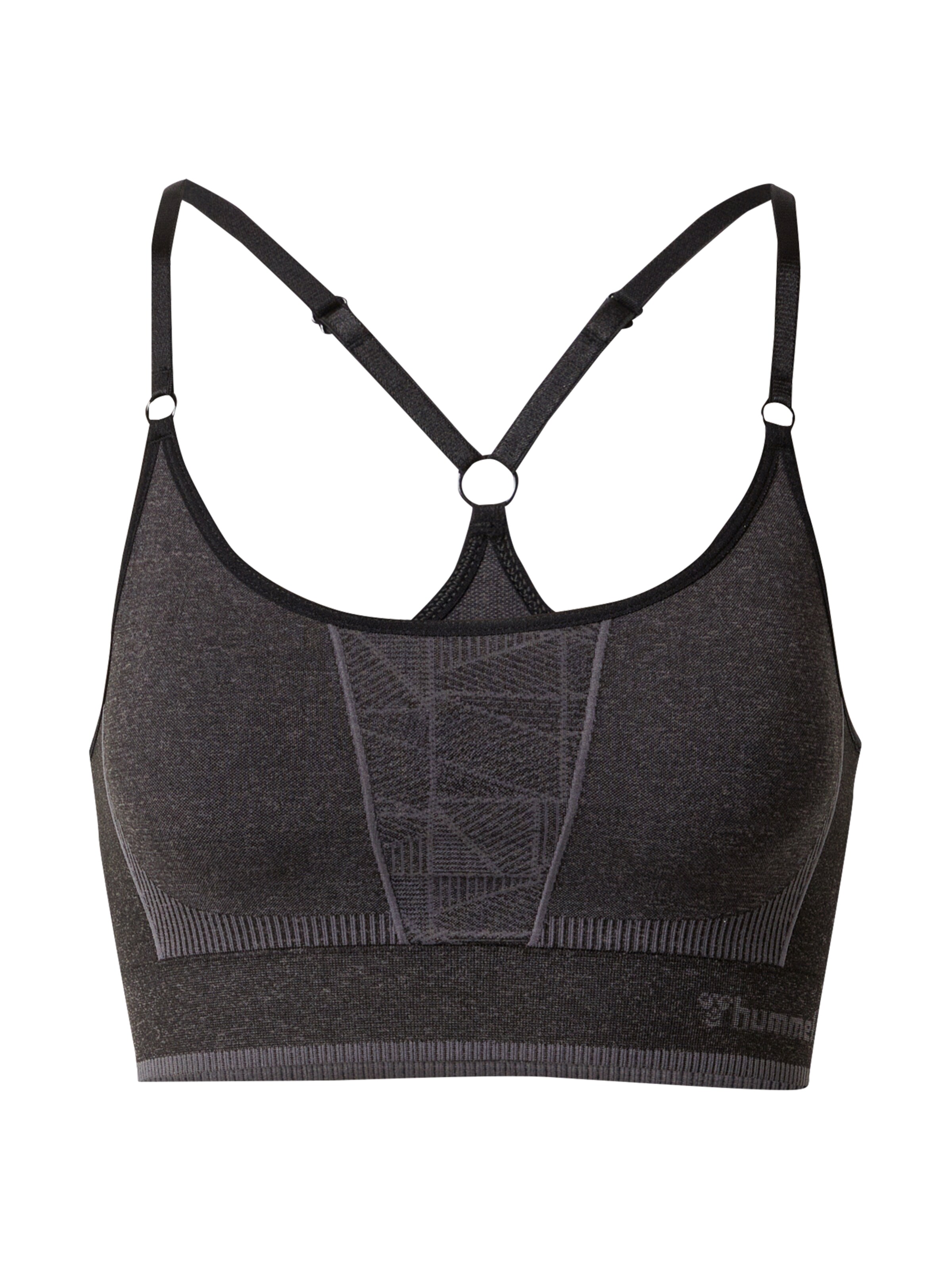 Hummel Bustier Sport-BH in Schwarz: Vorderseite