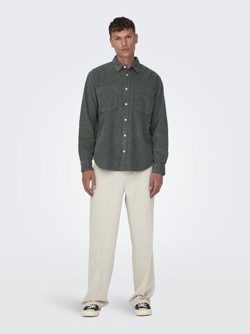 Only & Sons Comfort fit Overhemd 'ONSAlp' in Grijs