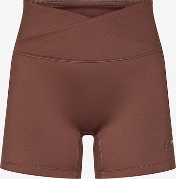 NIKE Skinny Urheiluhousut 'ONE' värissä ruskea: etupuoli