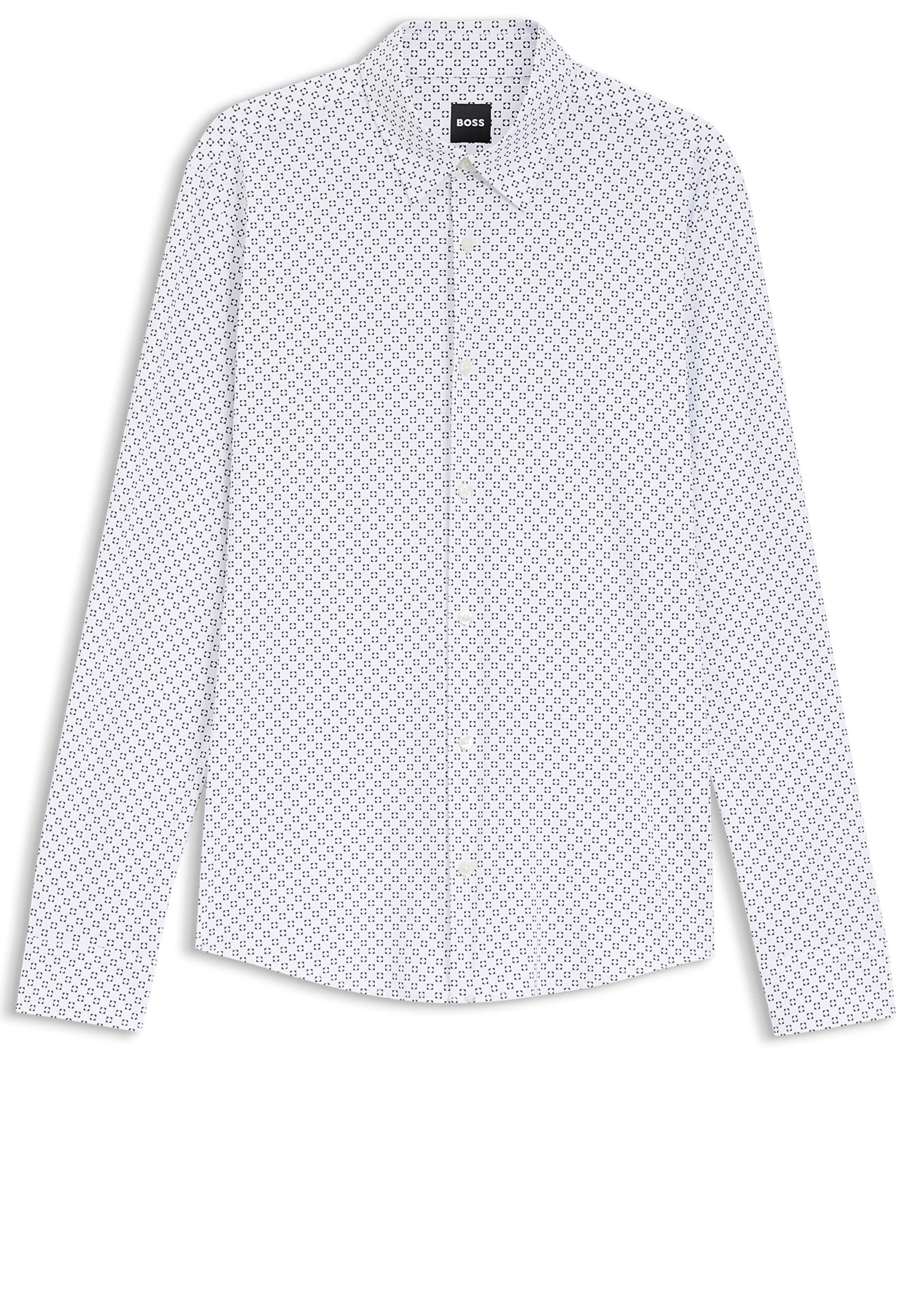 BOSS Slim Fit Hemd in Weiß: Vorderseite