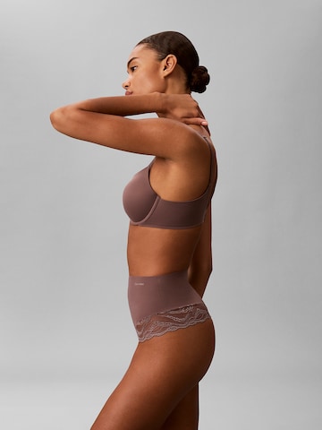 Slip scultant 'Sensual Stretch Lace' Calvin Klein en marron