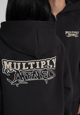 Multiply Apparel - Sudadera con cremallera 'Scholar' en negro