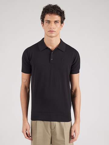 Karl Lagerfeld Poloshirt in Schwarz: Vorderseite