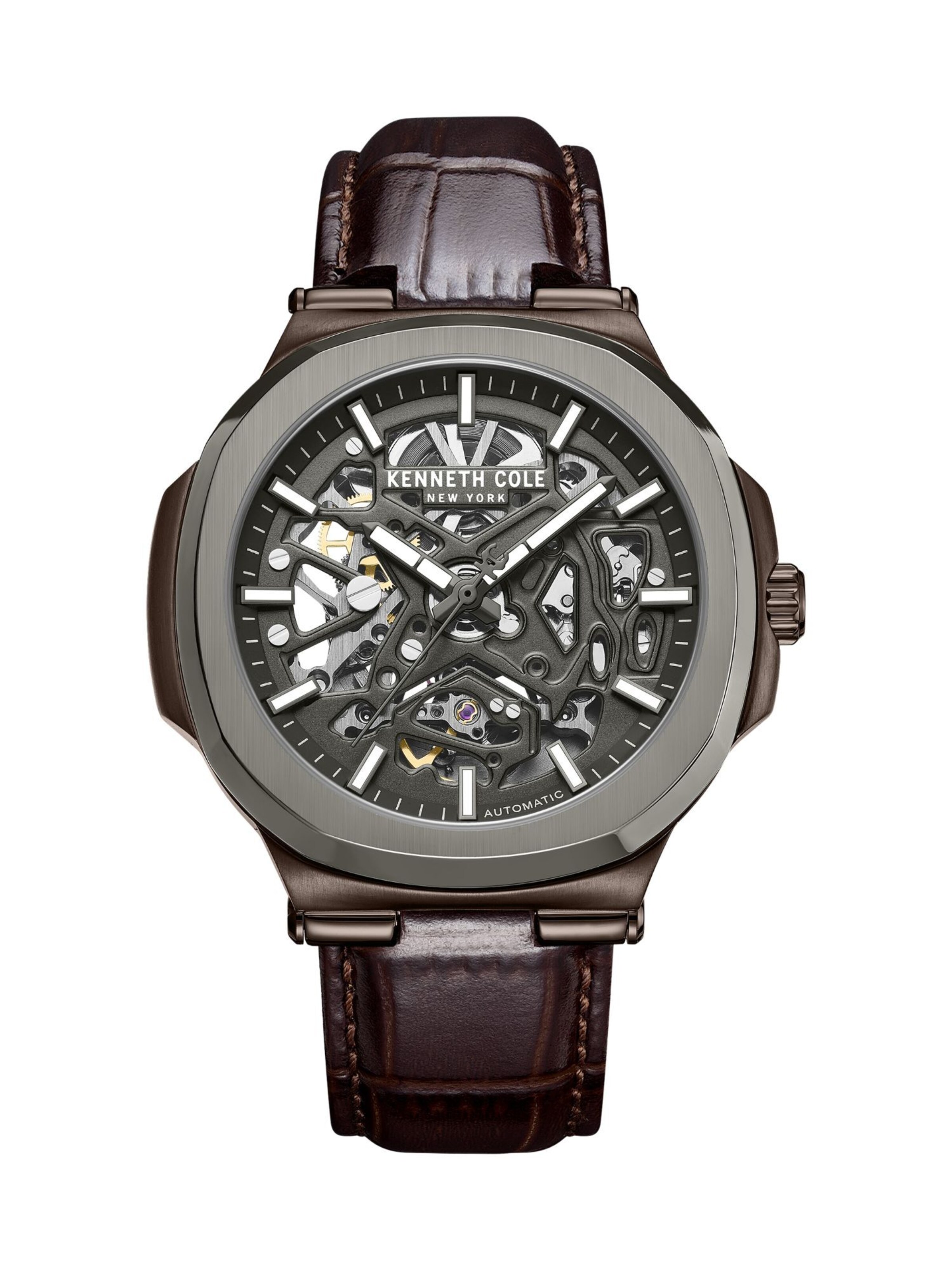 Kenneth Cole Analog Watch 'Rockland' in Brown: front