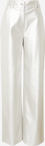 HUGO Wide leg Pants 'Hasne-1' in Grey: front