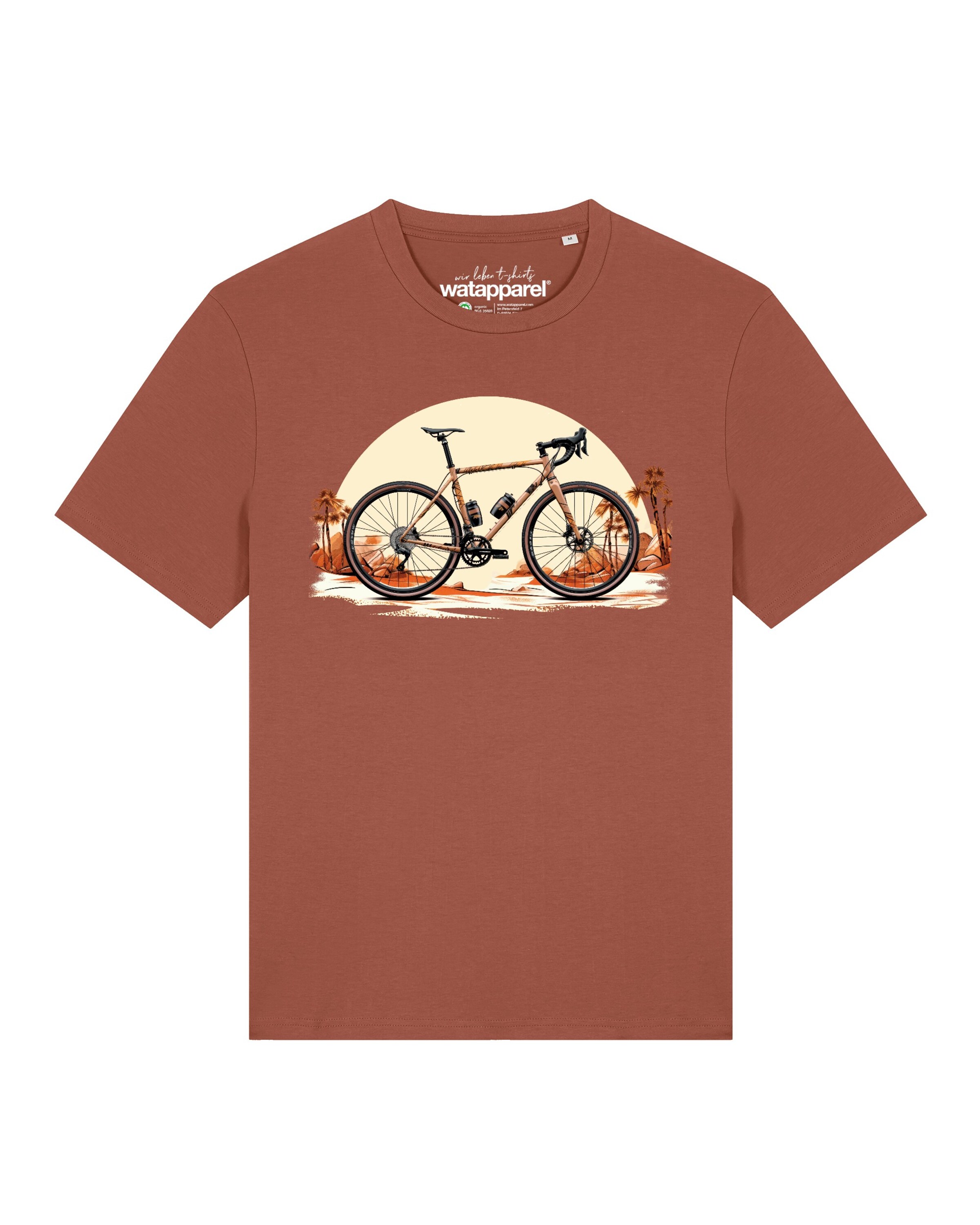 T-Shirt 'Gravelbike' Watapparel en rouge : devant
