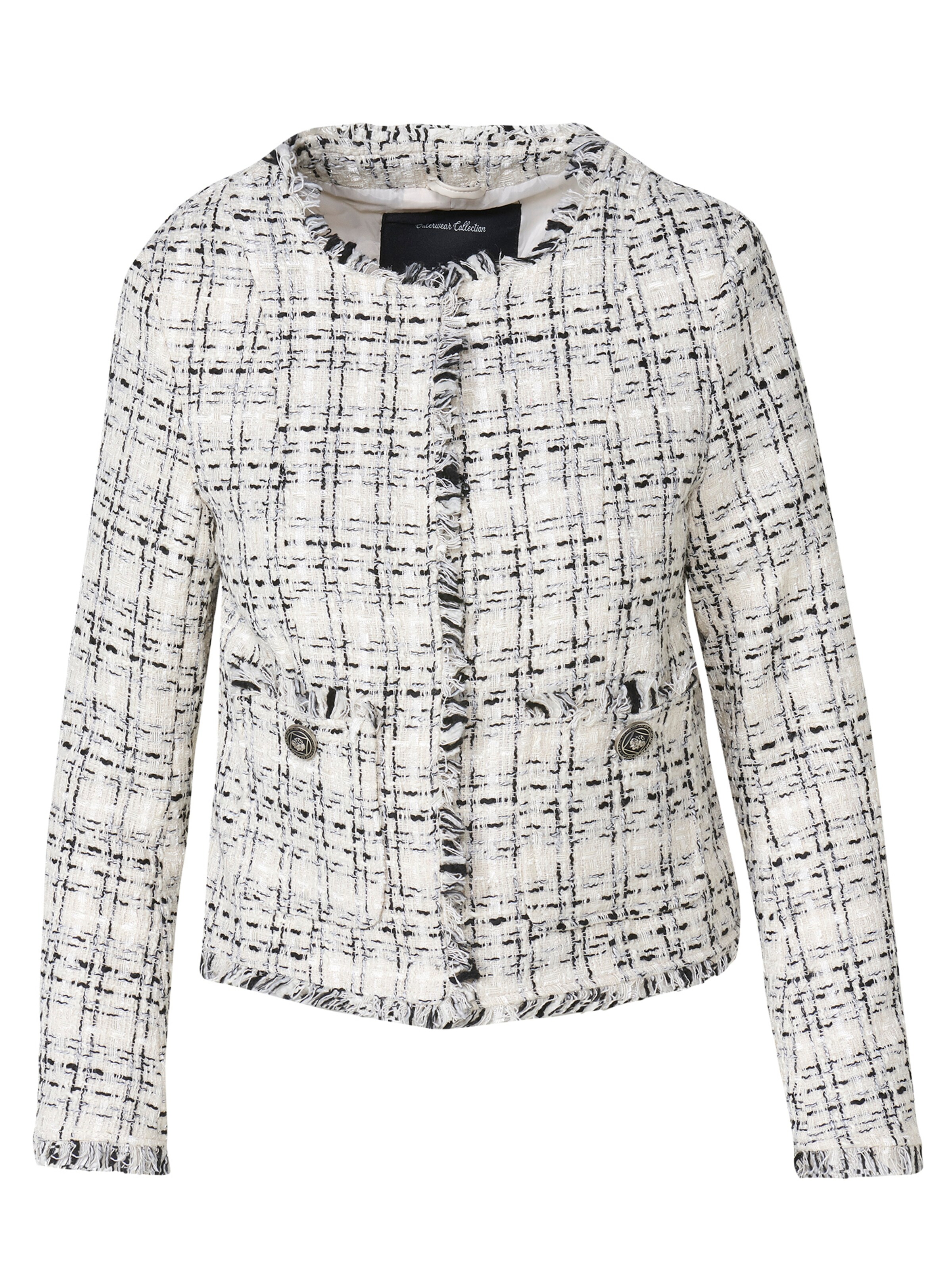 Veste mi-saison KOROSHI en blanc : devant