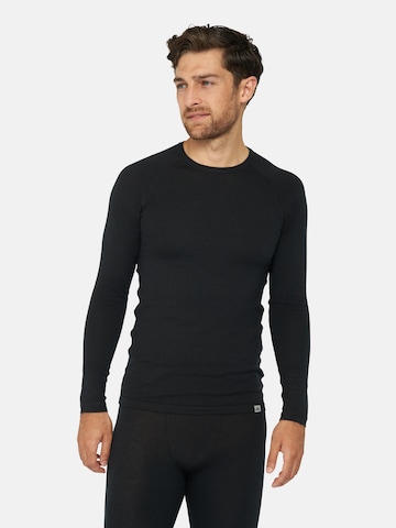 DANISH ENDURANCE Functioneel shirt 'Merino' in Zwart: voorkant