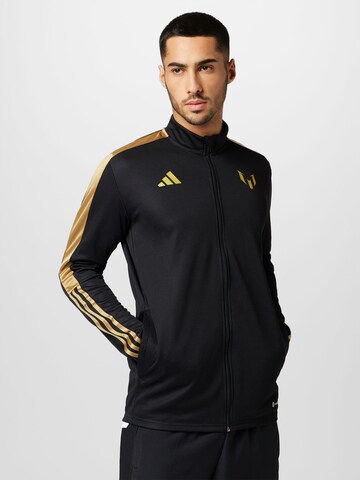 ADIDAS PERFORMANCE Training Jacket 'Messi X ' in Black: front