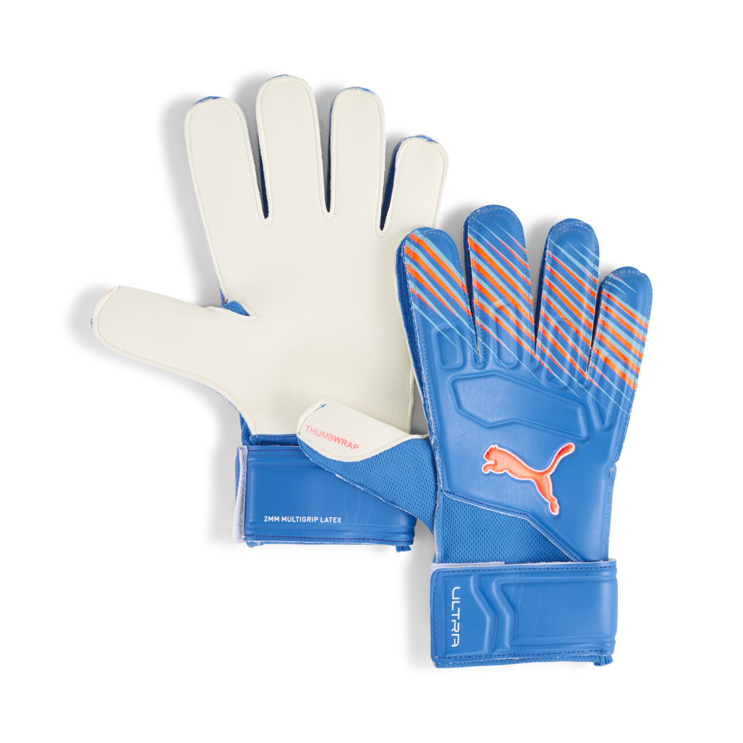 PUMA Gants de sport 'Ultra Play' en bleu / anthracite / orange / blanc naturel, Vue avec produit