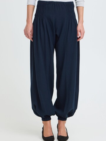 Oxmo - Loosefit Pantalón ' OXNInna Linen Mix Relaxed Fit ' en azul: frente