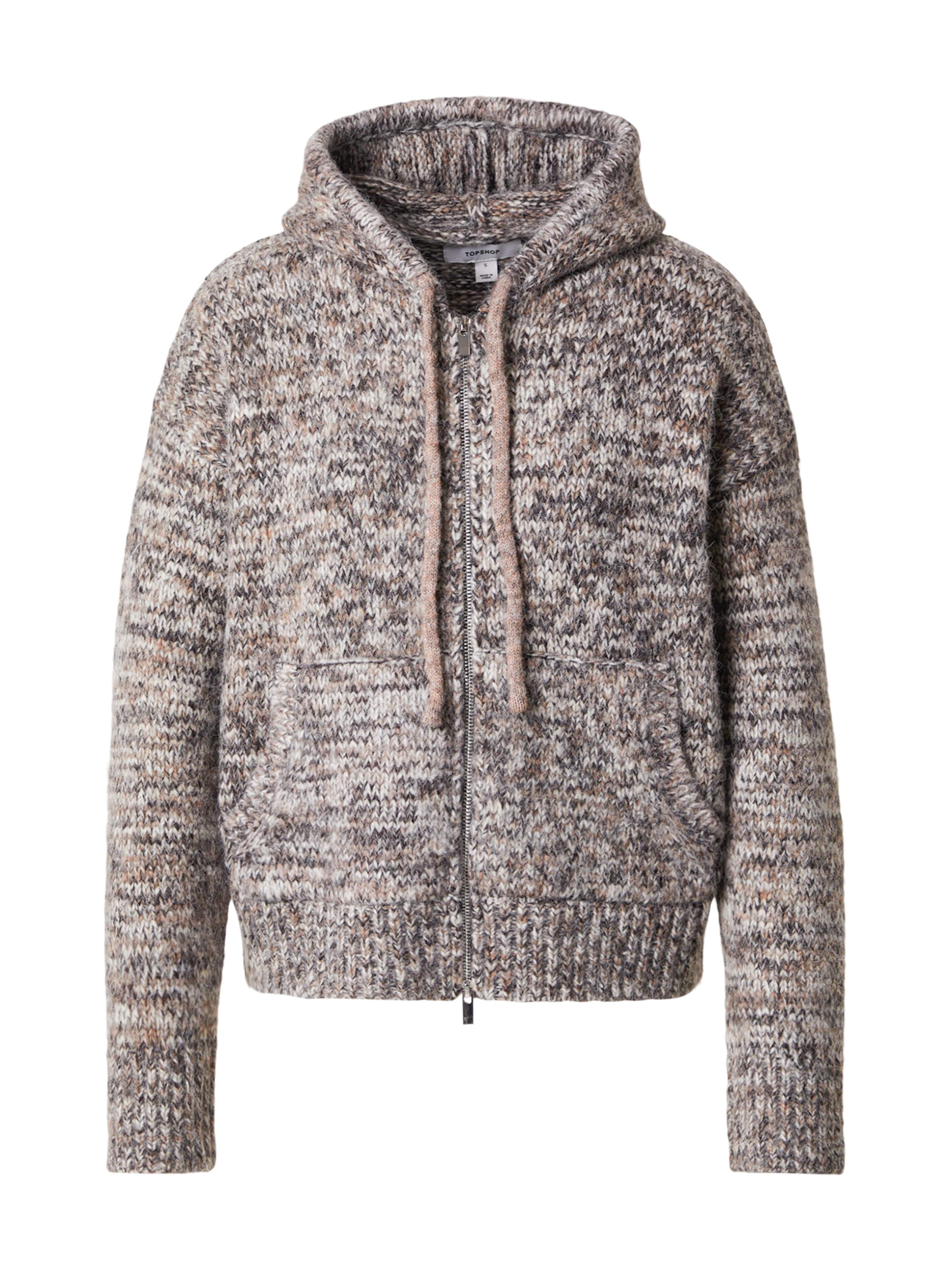 TOPSHOP - Casaco de malha 'HAILEY' em cinzento: frente