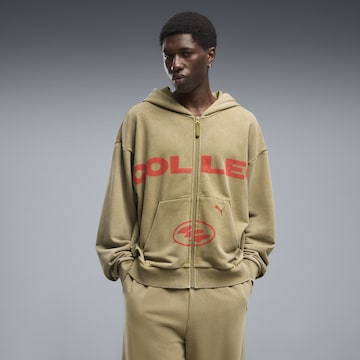 PUMA Sports sweat jacket in Brown: front