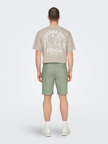 Only & Sons Normalny krój Spodnie 'LINUS' w kolorze zielony