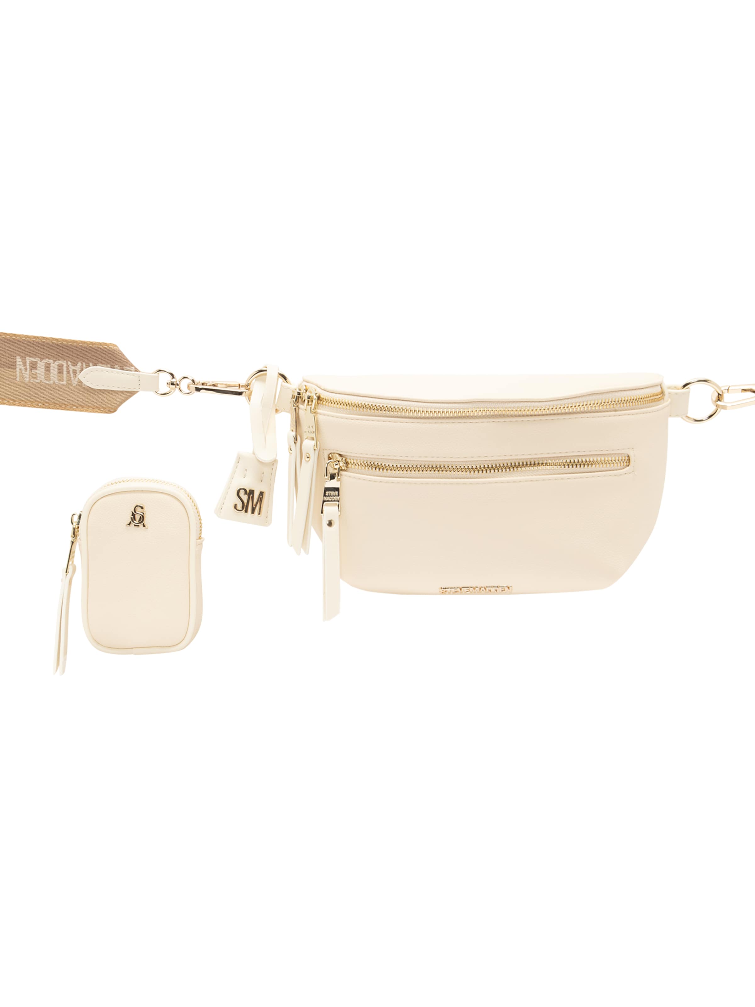 STEVE MADDEN Gürteltasche 'Bclarke' in Weiß: Vorderseite