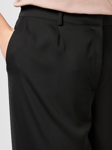 Calvin Klein Curve Wide leg Bandplooibroek in Zwart