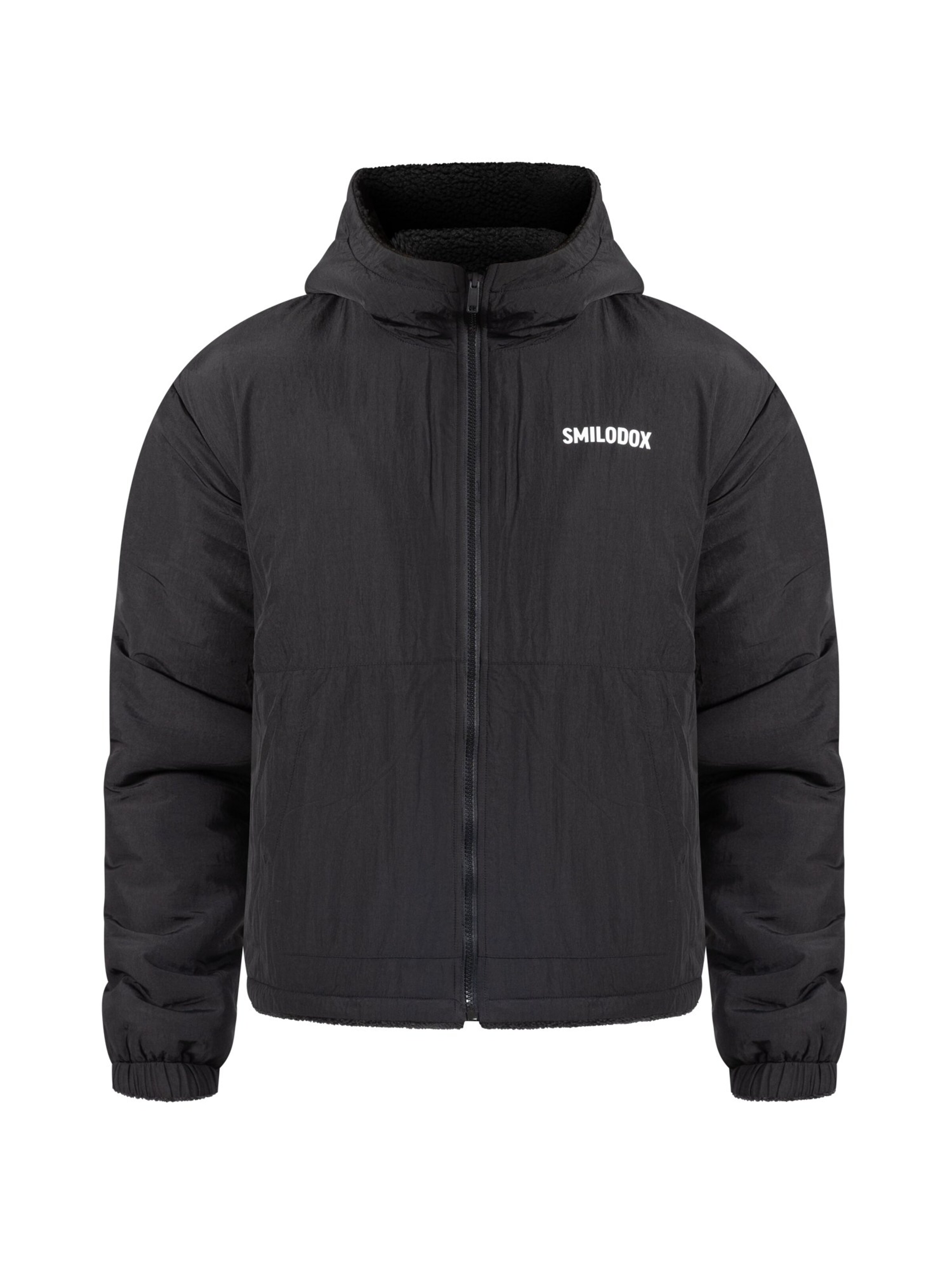 Smilodox Jacke Elior Cozy in Schwarz: Vorderseite