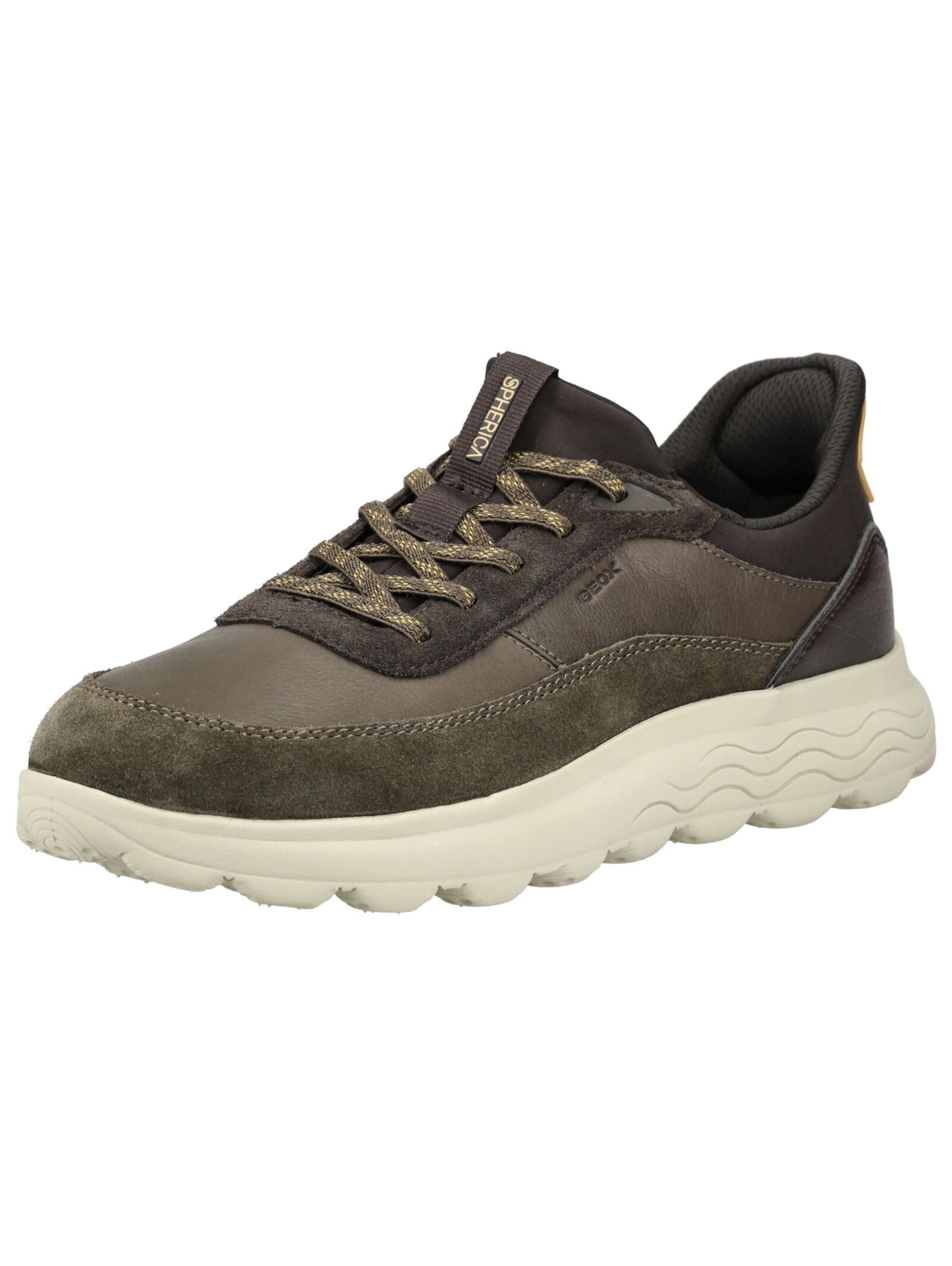 GEOX Platform trainers in Brown: front