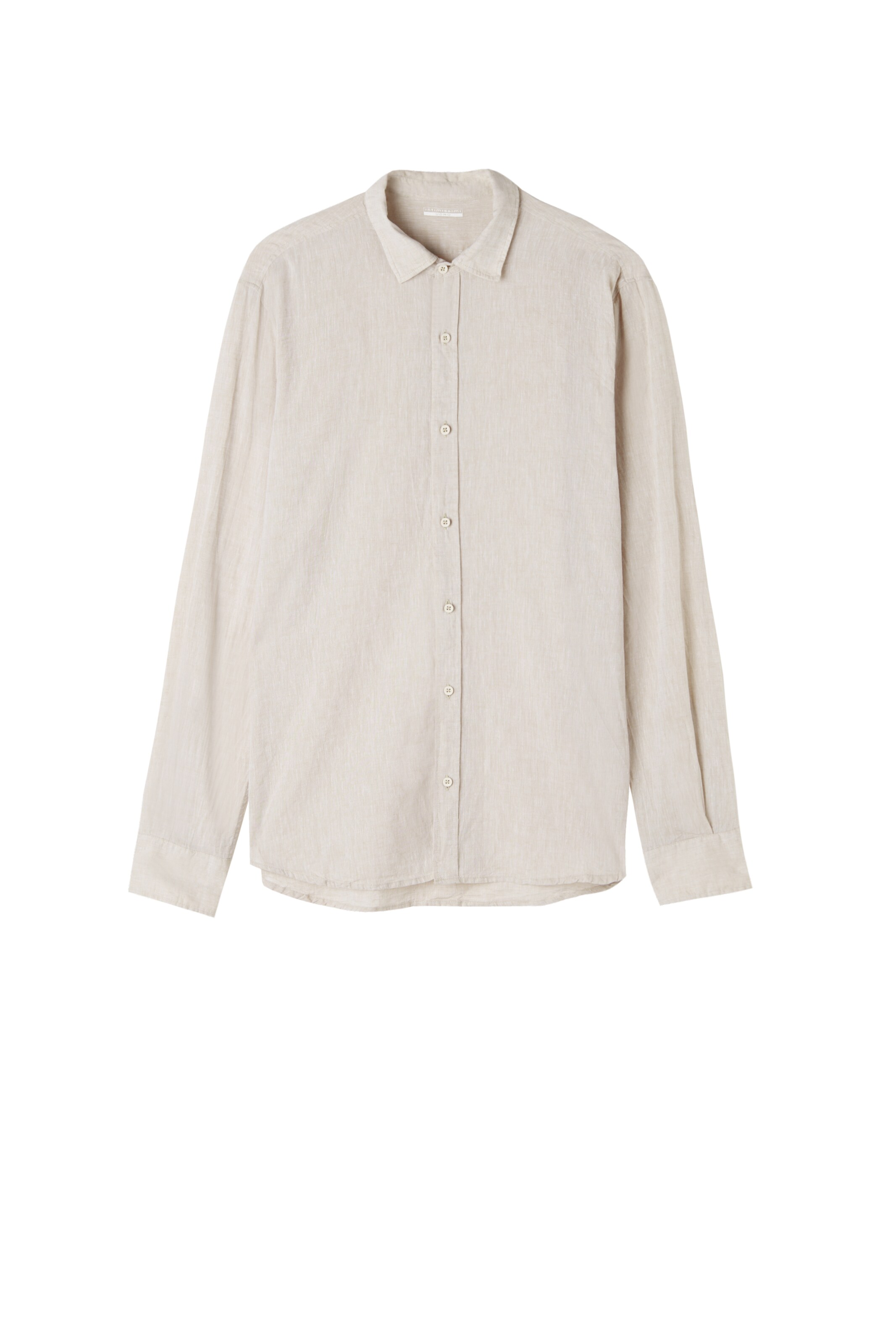 IUMAN Intimissimi Uomo Button Up Shirt in Beige: front