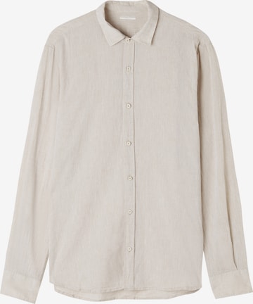 IUMAN Intimissimi Uomo Button Up Shirt in Beige: front