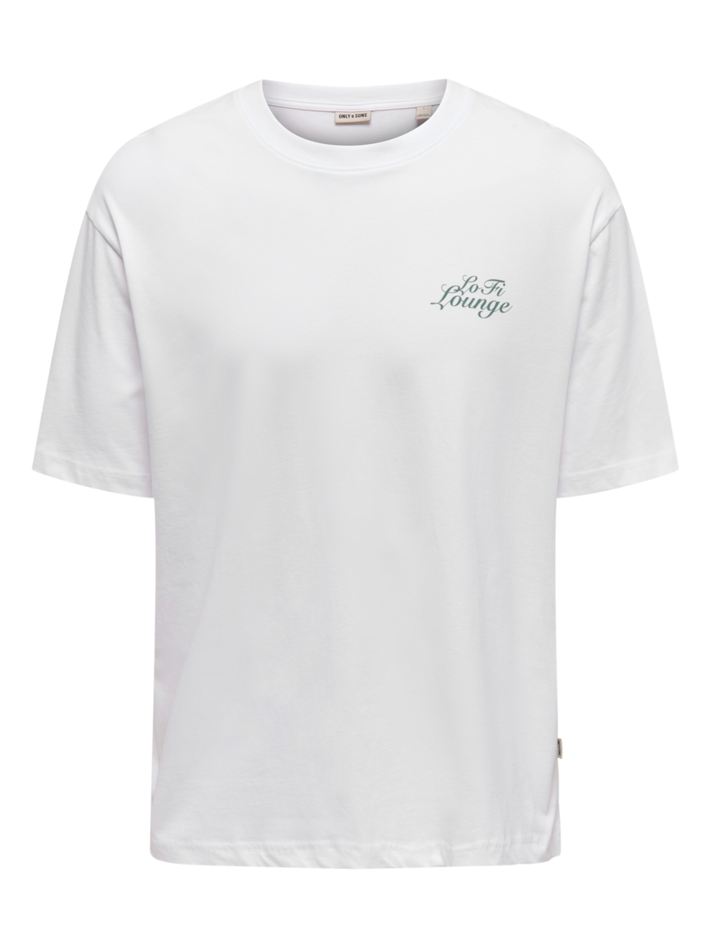 Only & Sons T-Shirt 'CHESTER' in grau / weiß, Produktansicht