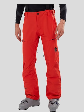 Fundango Regular Lange Skihose 'Teak' in Rot: Vorderseite